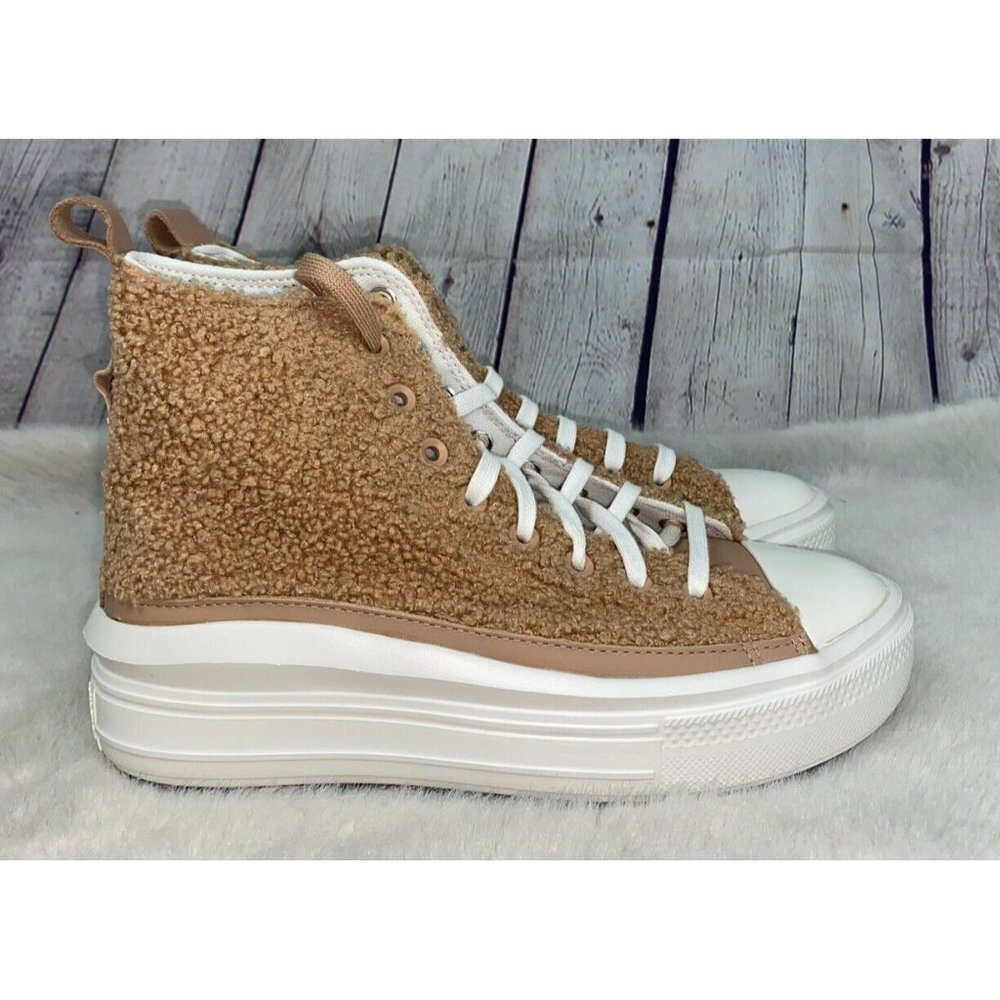 NEW CONVERSE Chuck Taylor All Star Move Platform Sherpa Sneakers Womens  9.5